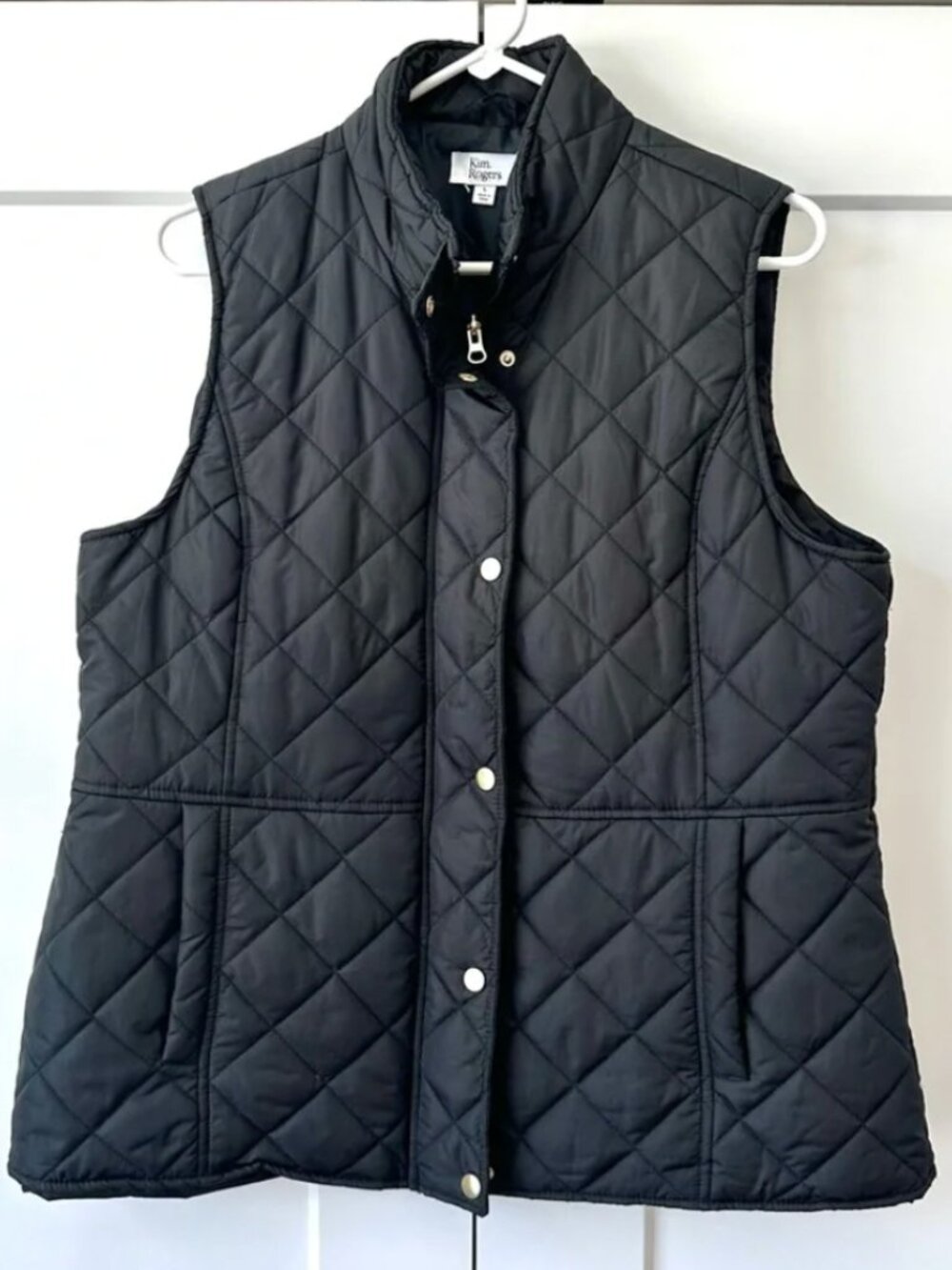 Kim Rogers black quilted vest